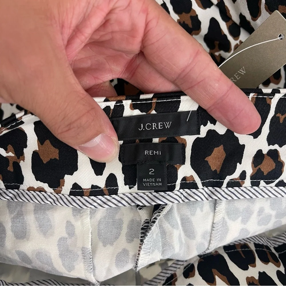 J. Crew Tall High Rise Remi Pant in Leopard Print